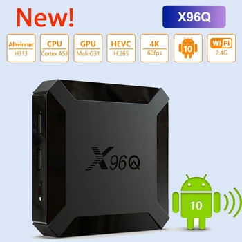 

X96Q Smart TV Box Android 10.0 Allwinner H313 Quad Core 2GB 16GB Support 4K 3D Netflix Youtube IPTV Set Top Box Media Player
