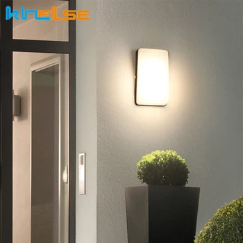 

Outdoor Wireless Motion Sensor Light Minimalist Black Aluminum Ultrathin Wall Lamp Hotel Terrace Aisle Courtyard IP55 Waterproof