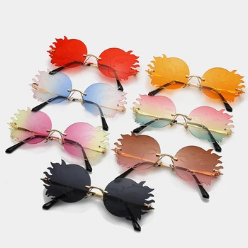 

2020 Brand Designer Rimless Vintage Sunglasses Women Retro Steampunk Sunglasses Men Punk Sun Glasses Eyewear Oversized UV400