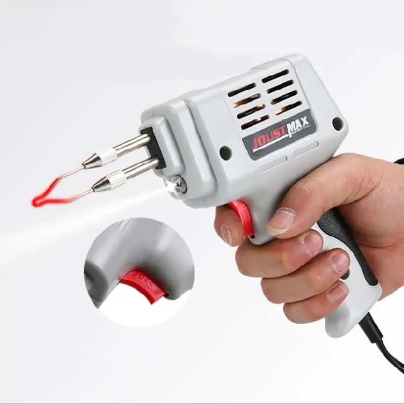 Прямая поставка 220-240V 100W Электрический паяльник пистолет ручной инструмент для сварки горячим воздухом тепла Ремонтный комплект с припой проволока штепсельная вилка европейского стандарта