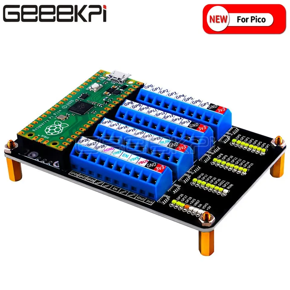 Raspberry Pi Pico/Pico W GPIO Screw Terminal Hat Pico Expansion Board 40pin for Programming Connection image 1
