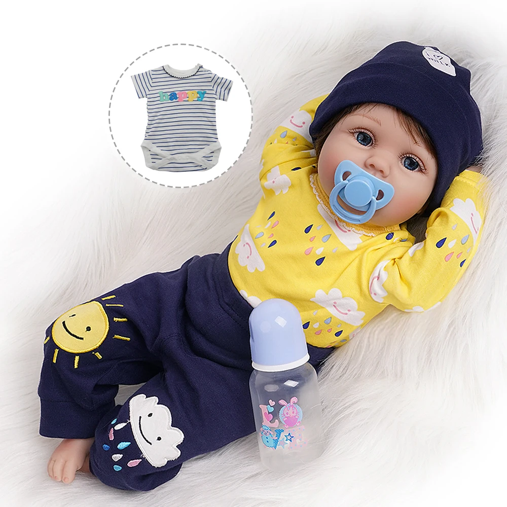 22 дюймовые куклы Reborn Baby детские игрушки для девочек милая кукла Bebe с одеждой