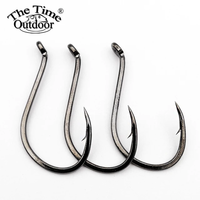 100pcs Octopus Fishing Circle Hooks 8299 High-carbon Steel Black