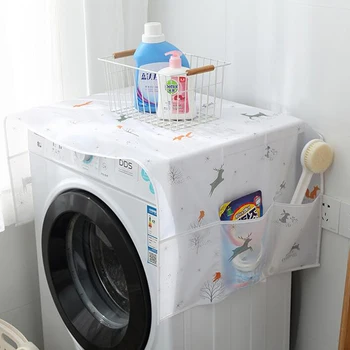

Simple Cartoon Printing Household Washing Machine Refrigerator Dust Cover Cloth Bag Storage Bag Home Decoration