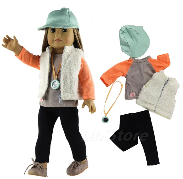 1 комплект Одежда для кукол наряд для 18 дюймов американская кукла много стилей на выбор - Цвет: Only Clothes