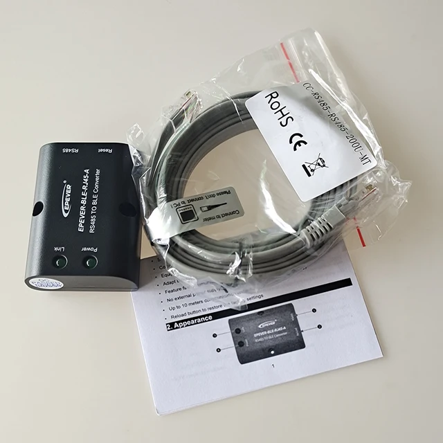 EPEVER-WiFi-2.4G-RJ45-A BLE RJ45 A elog01 record solar system working ...