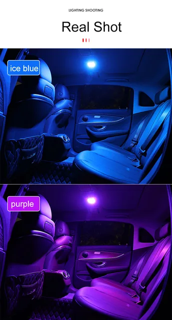 Plafonnier LED Intérieur de Voiture,Plafonnier de Voiture Sans Fil  Rechargeable 8 Couleurs,Avec Fonction de Commande Vocale pour Voiture,  Camion, Placard, Armoire, Camping,Chambre à Coucher 