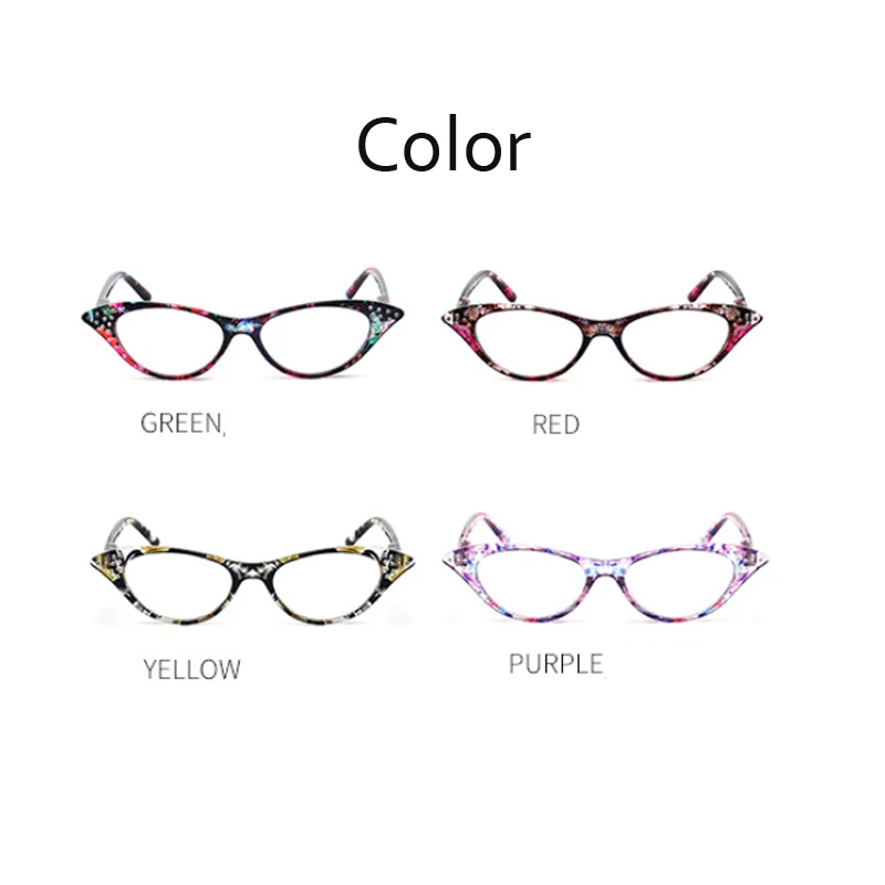 Seemfly кошачий глаз очки для чтения женские Алмазные увеличительные пресбиопические очки для мужчин и женщин с диоптрией+ 1,0 до+ 4,0 унисекс