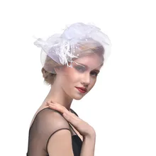 Женские аксессуары, свадебные цветы, сетчатые ленты, повязка на голову с перьями, Коктейльные, вечерние, для чая, головные уборы, женские, akcesoria slubne