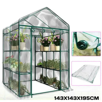 

3-Tier Greenhouse PVC Cover Garden Plants Flower Green House Roof Shelf Shed Corrosion-resistant Waterproof Garden House Cover