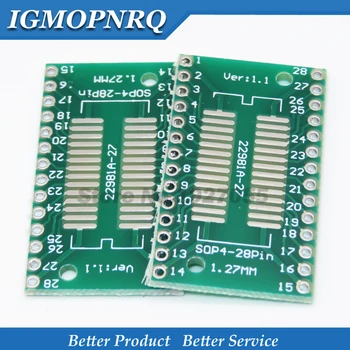 

5PCS SSOP28 SOP28 TSSOP28 to DIP28 Adapter Converter PCB Board 0.65MM 1.27MM