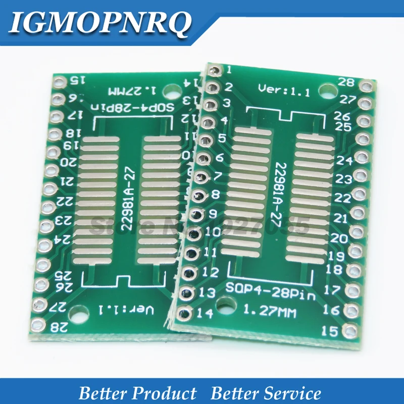Адаптер SSOP28 SOP28 TSSOP28 к DIP28 конвертер PCB плата 0 65 мм 1 27 5 шт. | Электронные компоненты