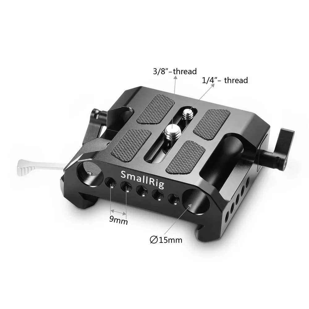 SmallRig Arri standard Explorer Bridgeplate с 15 мм стержневым зажимом LWS Rod system для Arri standard Dovetail-1642