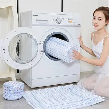 

7 Sizes Laundry Bag For Washing Machine Wash Bra Lingerie Dedicated Laundry Hamper Zippered Mesh Net Socks Underwear Washing Bag