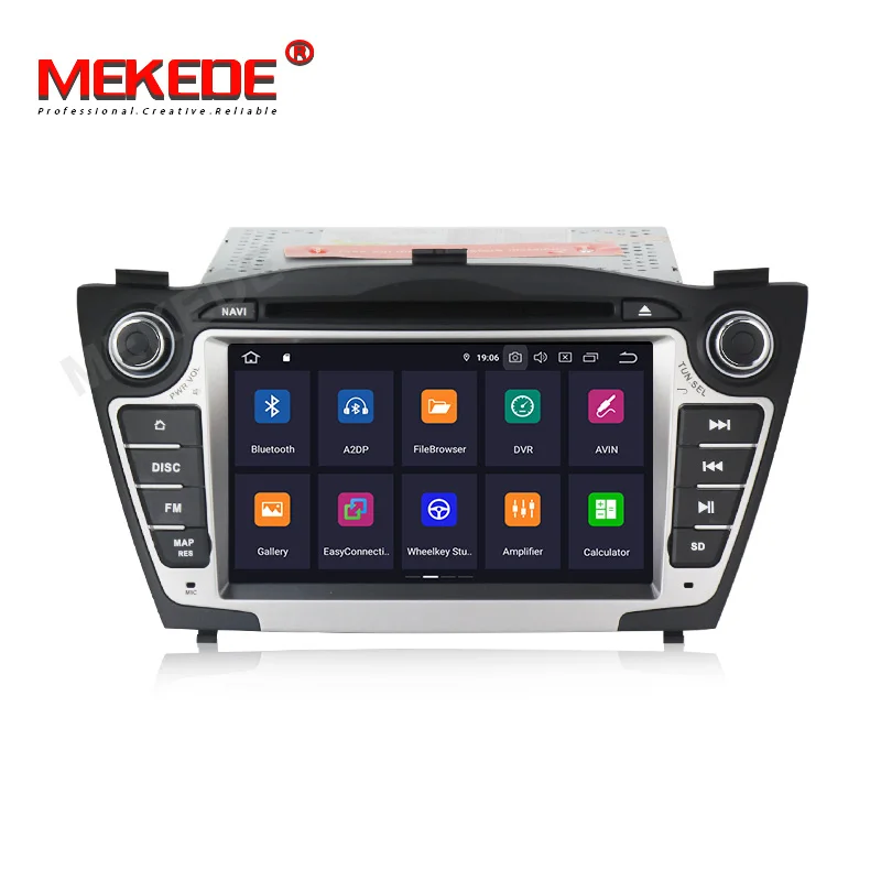 MEKEDE PX5 4+ 64G 1024x600 Android 9,0 автомобильный dvd-плеер мультимедиа для hyundai ix35 Tucson gps плеер навигация Радио Автомобильная компьютер