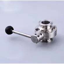 Бабочка клапан "(76 мм) Санитарно Нержавеющая сталь SUS304 наконечник OD 91 мм