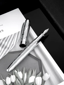 

Hongdian Metal Fountain Pen Metal relief Iridium EF/F/Bent Nib Beautiful Tree Texture Excellent Business Office Writing Gift Pen