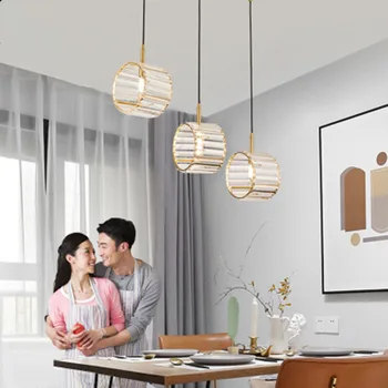 

New Creative Modern Crystal Chandeliers Led Chandelier Lighting Gold Copper Lamp 110V 220v Lustre LED Dinning Room Bar Light