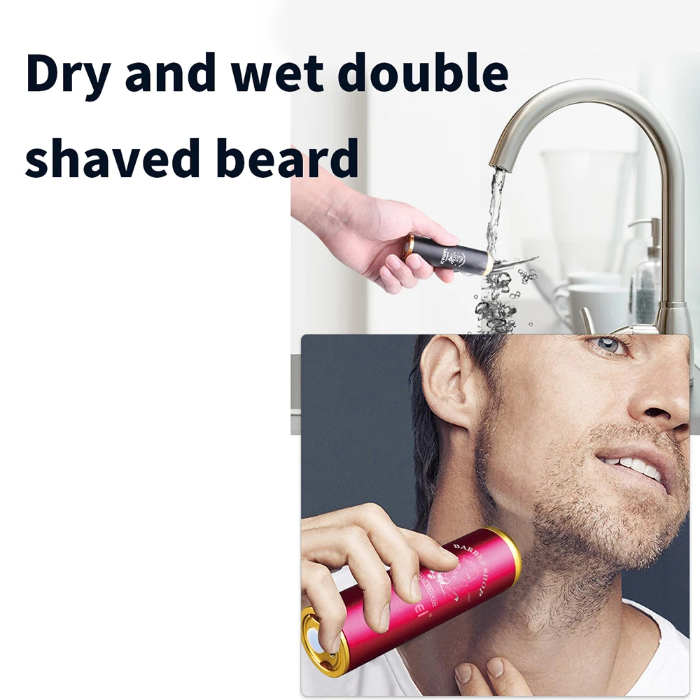 Kemei KM-T10 Electric Shaver Mens Single Net Floating Shaver Beard Hair Trimmer Face Cleaner Portable Travel Washable
