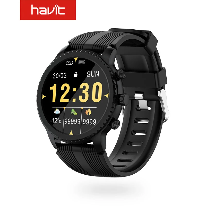 

HAVIT M9005W Smart Watch Fitness Watch with Full Touch Screen with QI Wireless Charging & 5ATM Waterproof