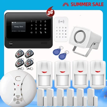 

FUERS 3G G90B GSM WIFI Security Alarm System IOS Android APP Control Home Security alarm system with high quality smoke detector