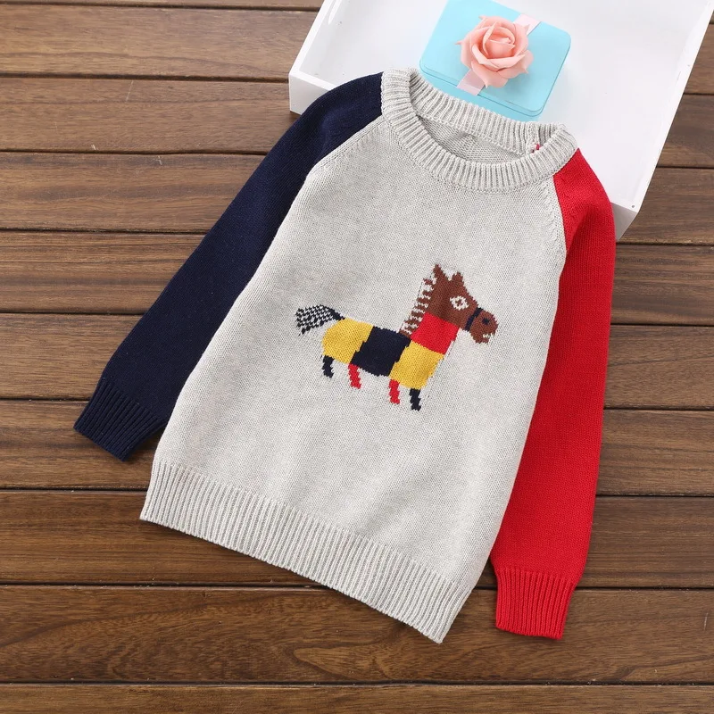 Новые модные свитера для мальчиков детские свитера для детей 2-8 лет Одежда для мальчиков с героями мультфильмов