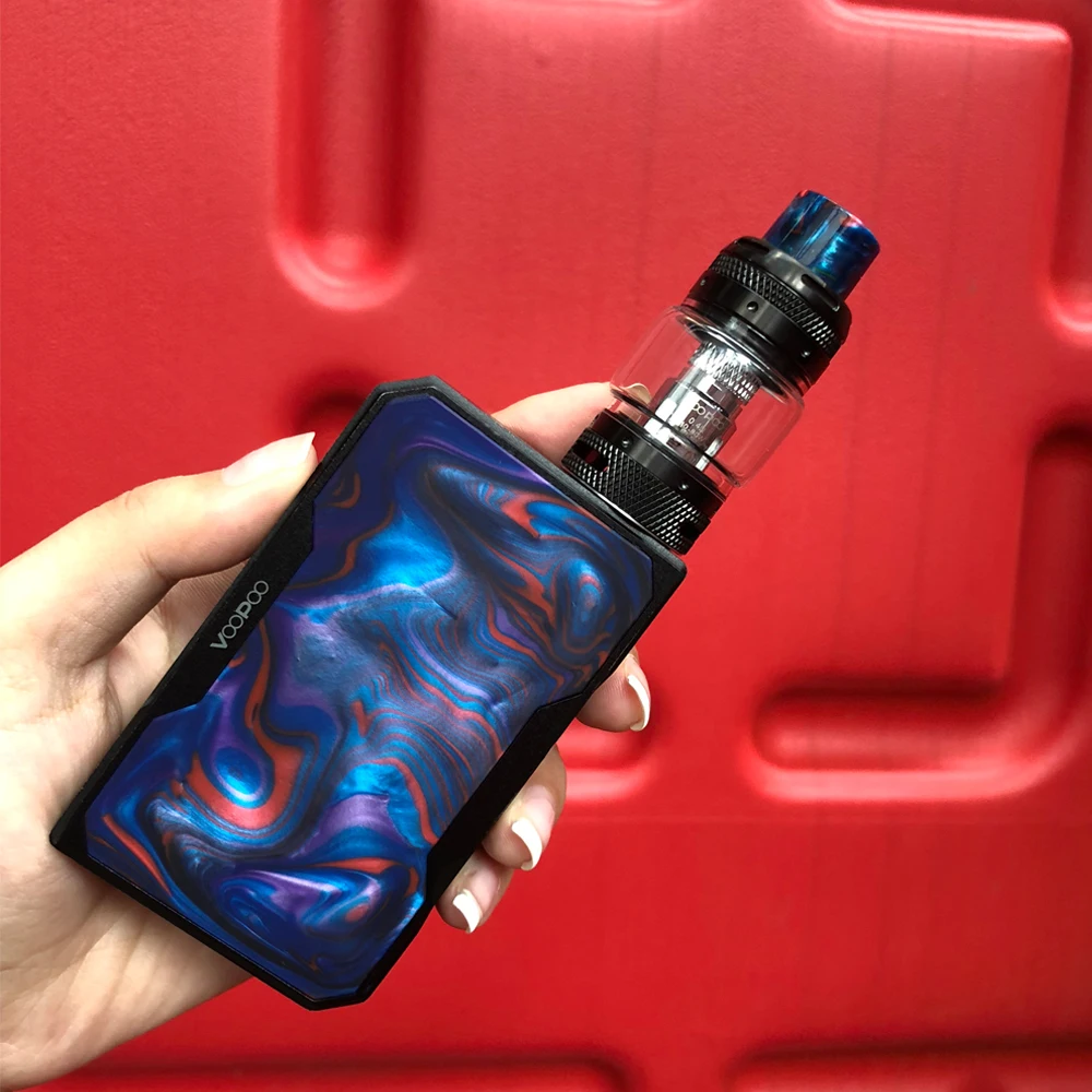 VOOPOO Black Drag 157 Вт TC Mod коробка Vape комплект смоляная пластина Uforce T1 Танк мод Vape комплект подходит Двойной 18650 батарея электронная сигарета