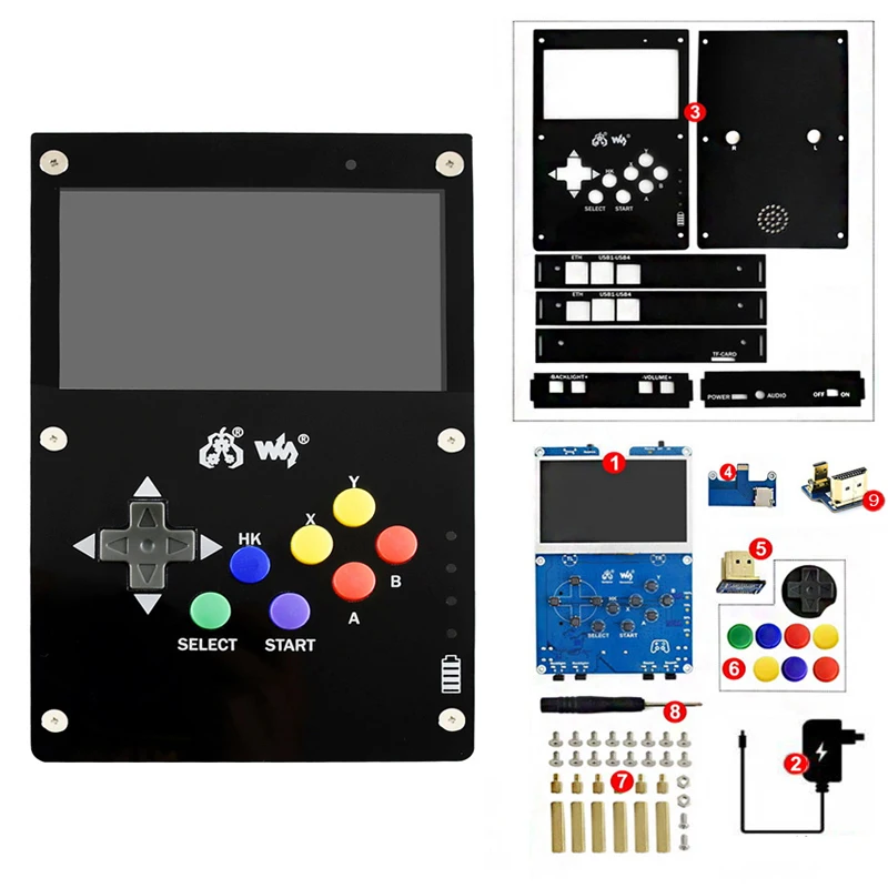 Портативный ретро консоль для видеоигр Raspberry Pi GamePi43 B +/2B/3B/3B +/4B|Демонстрационные