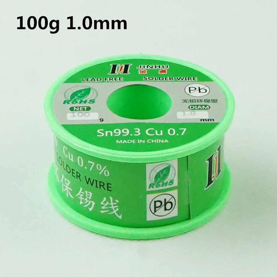 100 г Rohs бессвинцовый припой провода 0,5, 0,6, 0,8, 1,0 мм неэтилированный канифоль ядро для сварки тепловой предохранитель Электрический Утюг