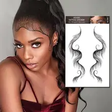 

Hair Edges Tattoo Sticker Baby Hair Pony Tail Styles Temporary Tattoo Sticker Template Sleek Edges Bangs Tattoo Sticker