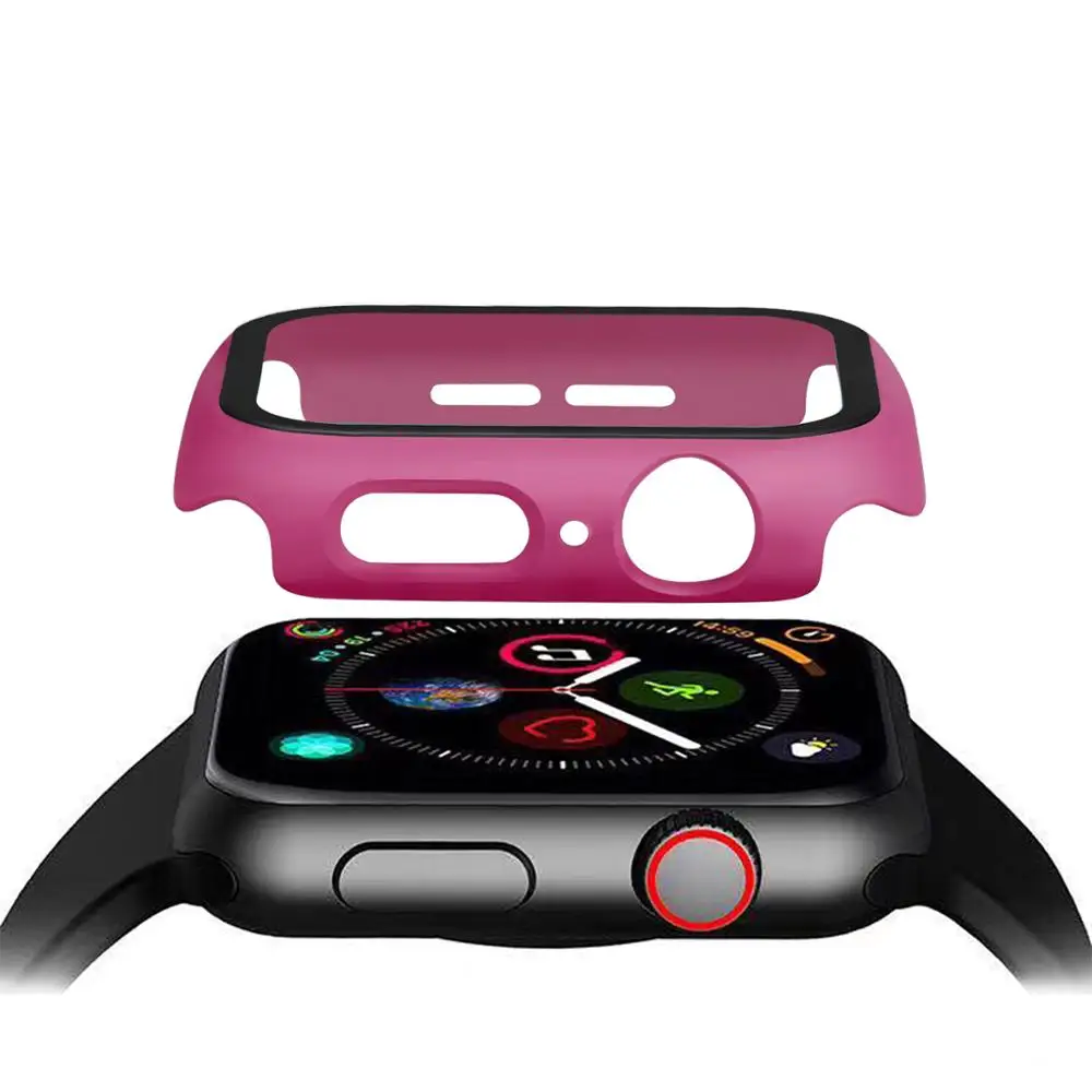 SILVER Супер тонкий Iwatch чехол с защитой экрана водонепроницаемый бампер царапины аксессуары чехол для Apple Watch серии 5/4 44 мм 40 мм - Цвет: SILVER