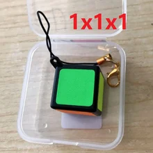 Новейший мини брелок ZCUBE 1x1 волшебный куб головоломка 2 см игрушка 1x1x1 с ПП-коробкой Cubo Magico обучающие игрушки для детей подарок для детей