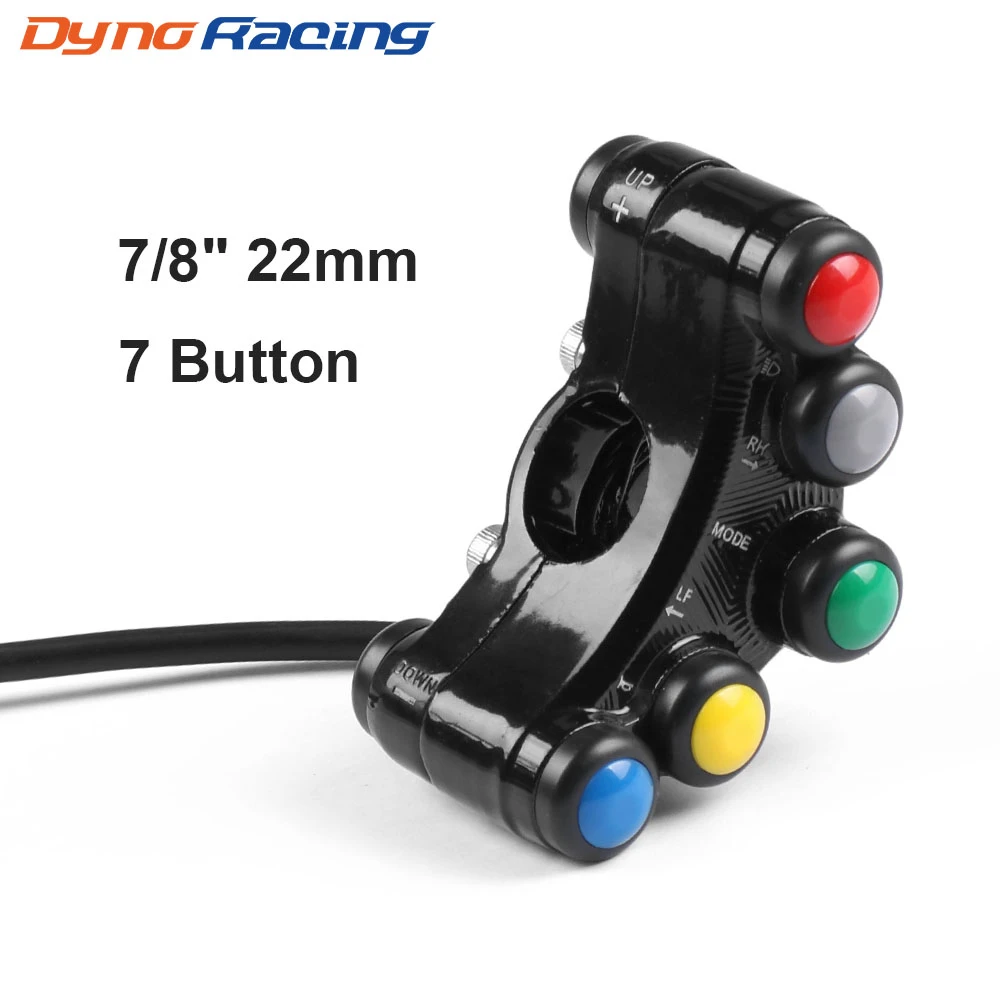 F FIERCE CYCLE Motorcycle Single Switch Button on Off Headlight Waterproof with Red Indicator Light F FIERCE CYCLE Motorcycle Single Switch Button on Off Headlight Waterproof with Red Indicator Light