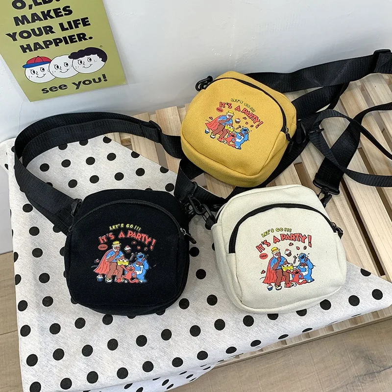 От производителя, креативная новая стильная женская сумка в Корейском стиле, вышитая холщовая квадратная сумка на бретельках, универсальная сумка через плечо