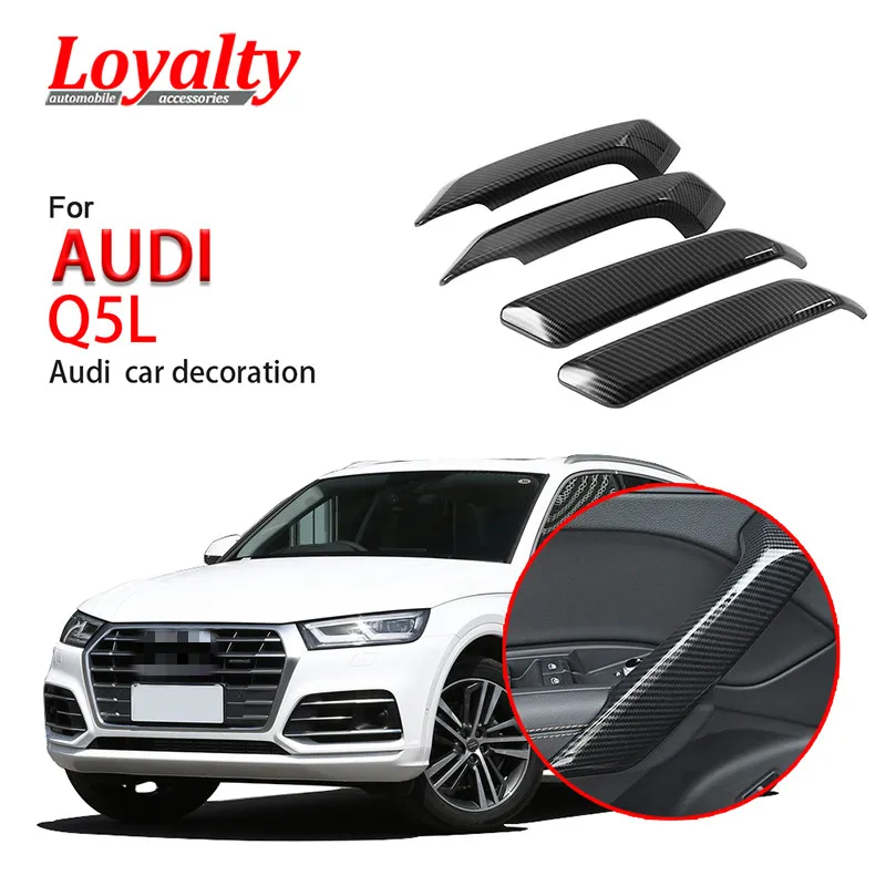 

Loyalty for AUDI Q5L 2018 2019 Interior Door Inner Armrest Trim Strip Frame Cover ABS Carbon Fiber Car Accessories Auto Styling