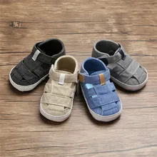 Летняя одежда для новорожденных Для маленьких мальчиков и девочек мягкая подошва обувь для самых маленьких кроссовки обувь для грудных детей Повседневное противоскользящие туфли