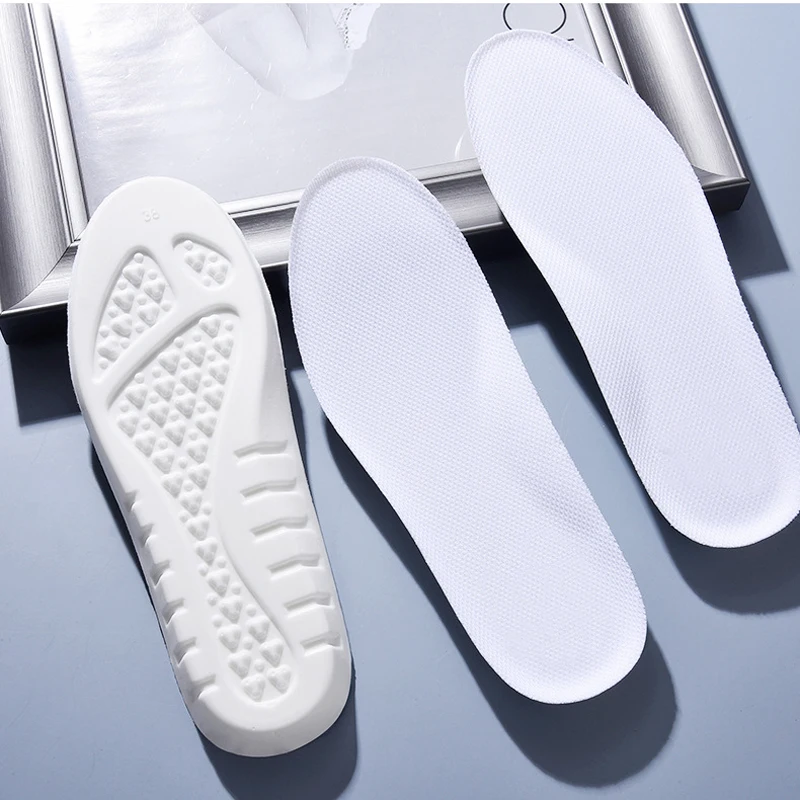 Plantillas con absorción de impacto para hombre y mujer, zapatos deportivos suaves y elásticos, transpirables, plantilla ligera para correr