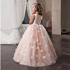 White Flower Girls Dresses For Wedding Tulle Lace Long Girl Dress Party Christmas Dress Children Princess Costume For Kids 12T ► Photo 3/6