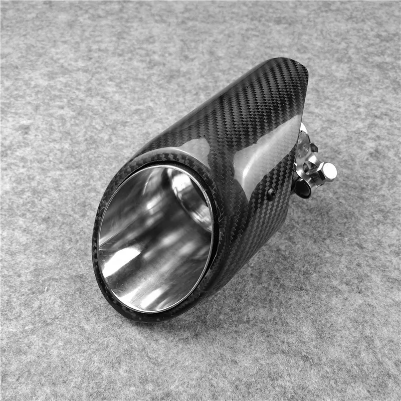 

1 Pieces Real Carbon Top Quality Exhaust Muffler Tips Outlet 105mm For Car Styling Universal Carbon End Pipes Nozzles Tails