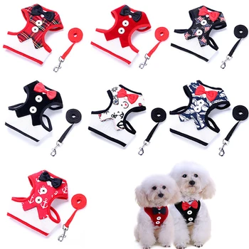 

Dog Products Dog Harness with Leash Adjustable Vest Walking Supplies Soft Breathable Collar Dog Accessories For Dog Cat