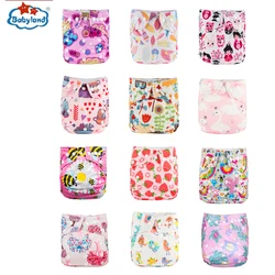 Fralda ecologica fralda para bebês, venda por atacado, babyland, 12 partes, lavável, pano ecológico, capa de fralda ajustável, reutilizável, novo