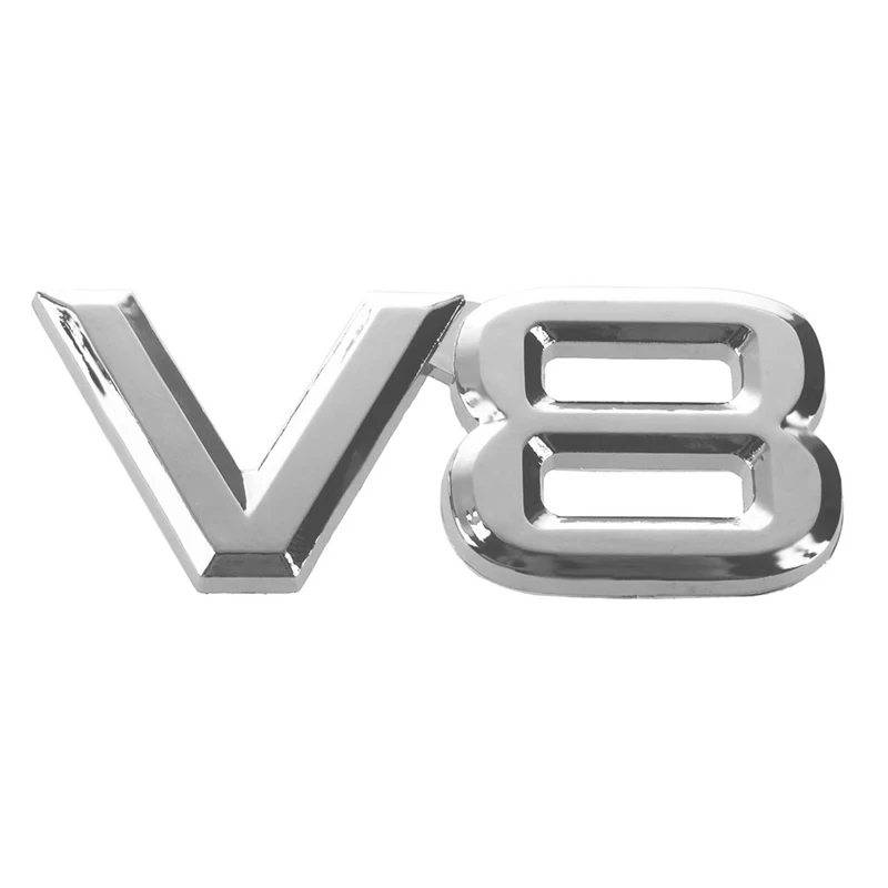 자동차 V8 스티커 7.5x3.5cm, 3D 크롬 스티커 배지 엠블럼