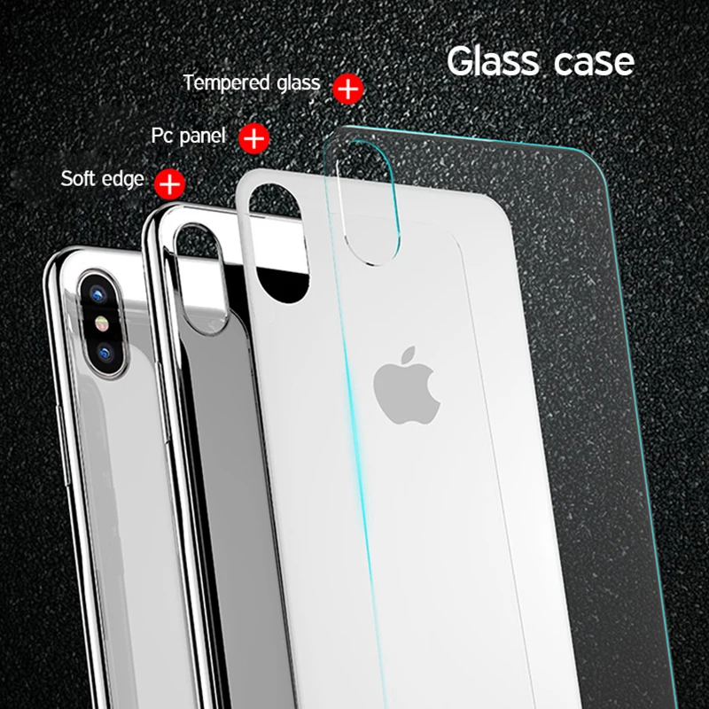 Закаленное Стекло ПК Панель мягкие edge чехол для телефона для iPhone 6S 7 8 плюс 1111pro xs xr x крышка Роскошные Жёсткие чехлы с белого, черного и красного цветов