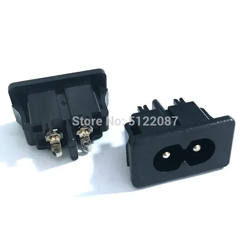 10 шт. BX 180 черный штекер IEC320 C8 разъем питания AC 250 В 2.5A 2Pin 8 слов переменного тока