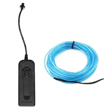 

New 3M Flexible EL Wire Neon Light for Dance Party Car Decor with Controller Waterproof Car Vehicle Shoes LED Light