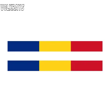 

Volkrays 2 X Creative Car Sticker Romania Flag Motorcycle Accessories Reflective Waterproof Waterproof Vinyl Decal,2cm*16cm