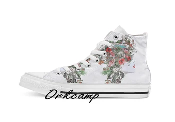 

Woman II Custom Casual High Top lace-up Canvas shoes sneakers Drop shipping