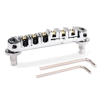 

Guitar Bridge Roller Saddle Metal GA108A Guitar Parts Roller Ball Tremolo Tailpiece Locking Bridge For Guitar Bass Instrument