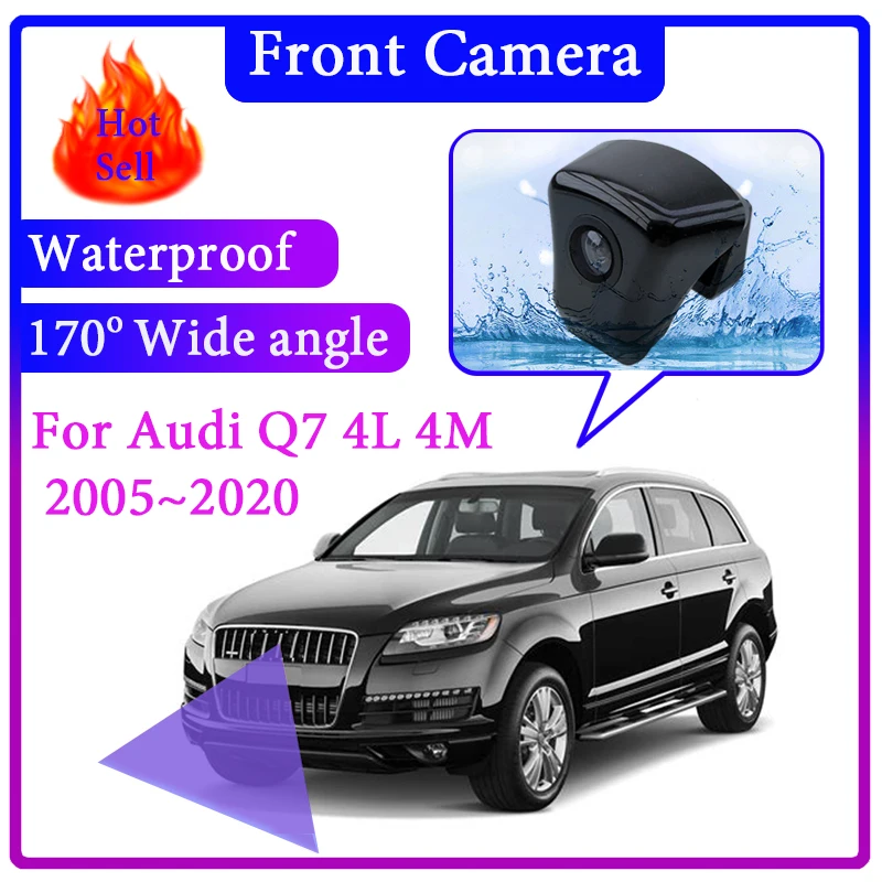 Автомобильная Камера Переднего Вида с логотипом для Audi Q7 4L 4M 2005 ~ 2020 HD