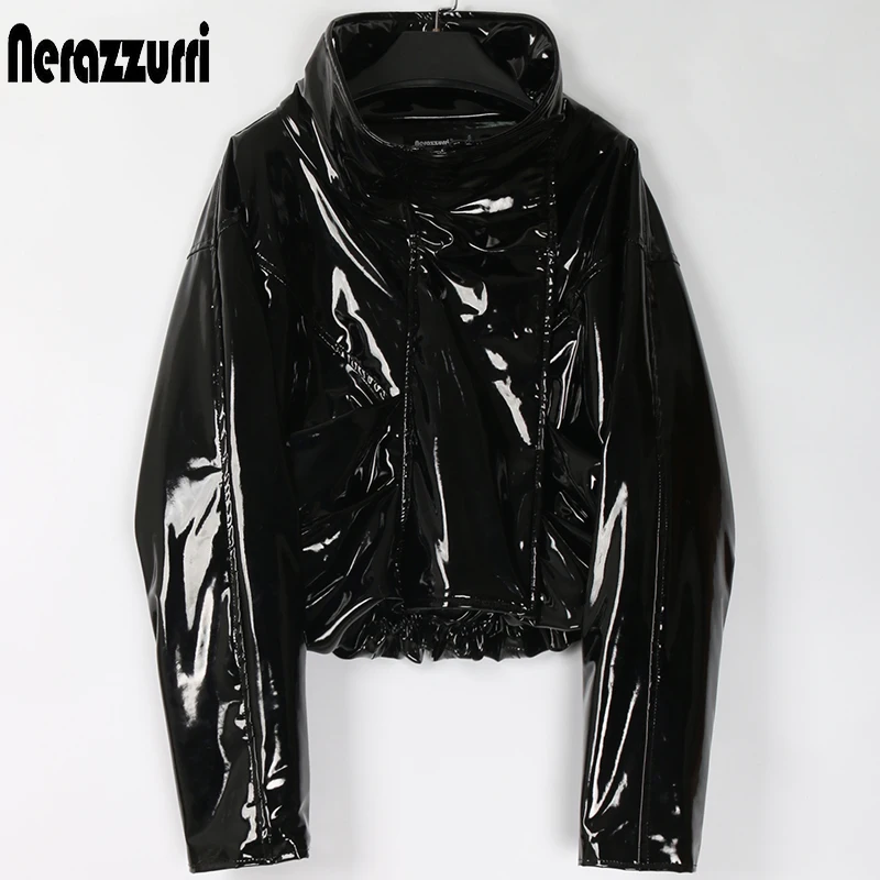 patent leather jacket plus size